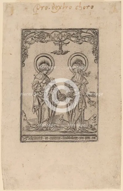 Saint Mary Magdalene and Saint John the Evangelist. Creator: Master S.