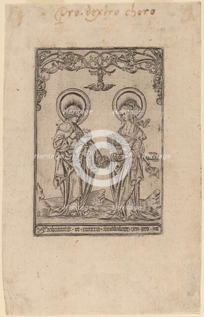 Saint Mary Magdalene and Saint John the Evangelist. Creator: Master S.