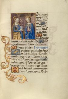 Saint Mary Magdalene and the Virgin; Poncher Hours, about 1500. Creator: Master of the Chronique Scandaleuse