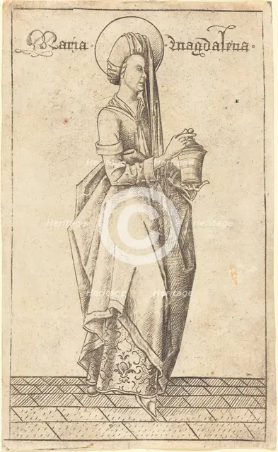 Saint Mary Magdalene, c. 1470. Creator: Israhel van Meckenem.