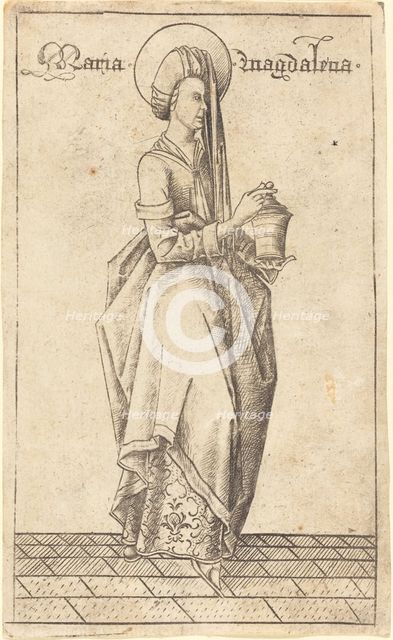 Saint Mary Magdalene, c. 1470. Creator: Israhel van Meckenem.