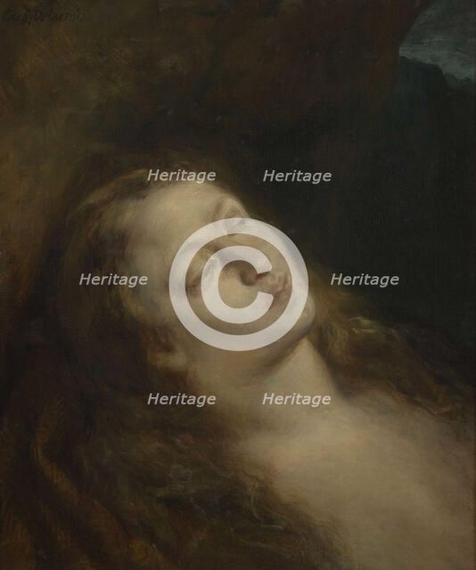 Saint Mary Magdalene in the desert, 1845. Creator: Delacroix, Eugène (1798-1863).