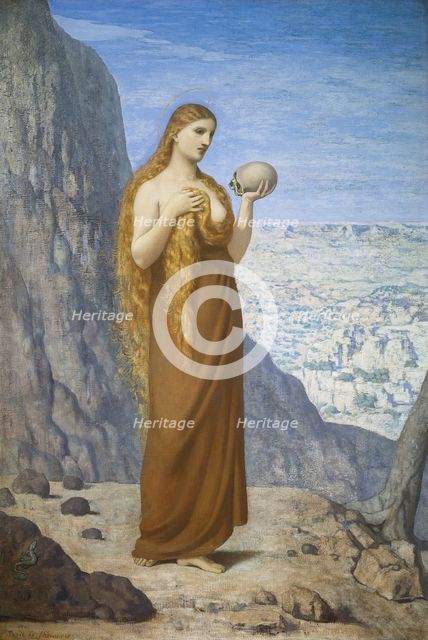 Saint Mary Magdalene in the Desert, 1869. Creator: Pierre Puvis de Chavannes.
