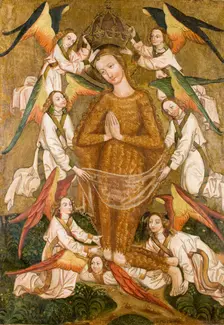Saint Mary Magdalene Lifted by Angels, Altar Retable from the Church in Moszczenica Nizna..., c1480. Creator: Unknown