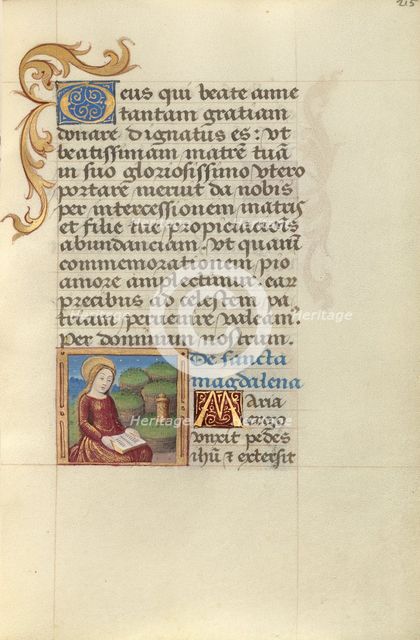 Saint Mary Magdalene; Poncher Hours, about 1500. Creator: Master of Jacques de Besancon.