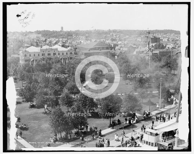 Saint Mary's canal celebration, the naval parade, c1905. Creator: Unknown.