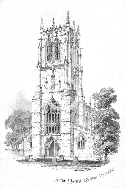 'Saint Mary's, Tickhill. Yorkshire', c1850s. Artist: Unknown.