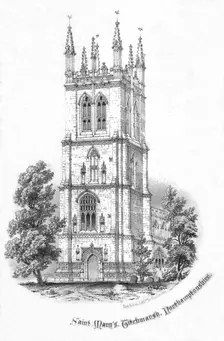 Saint Mary's, Titchmarsh. Northamptonshire c1850s. Artist: Day & Son