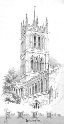 Saint Mary's, Melton-Mowbray. Leicestershire c1850s. Artist: Day & Son