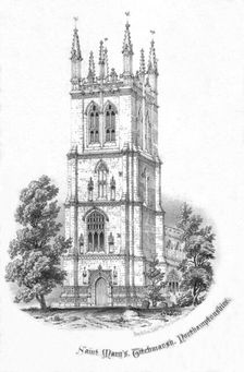 Saint Mary's, Titchmarsh. Northamptonshire c1850s. Artist: Day & Son