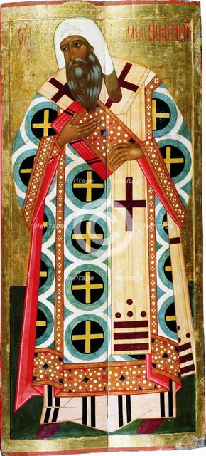 Saint Metropolit Alexius', c1580. Creator: Russian icon.