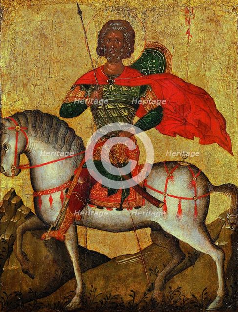 Saint Menas on horseback, Mid of the 15th cen.