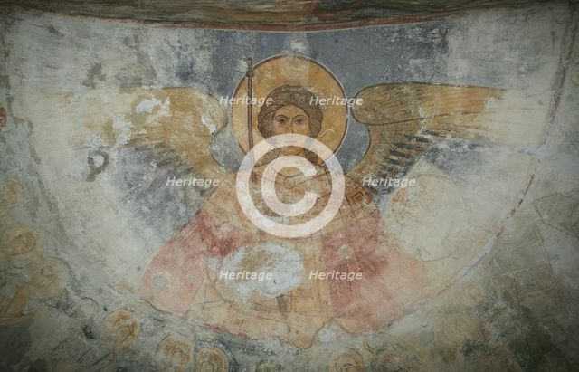 Saint Michael the Archangel, 12th century. Artist: Ancient Russian frescos  