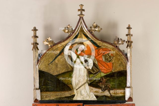 Saint Michael the Archangel, Altar Retable from the Church in Moszczenica Nizna-Finial, c1480. Creator: Unknown.