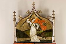 Saint Michael the Archangel, Altar Retable from the Church in Moszczenica Nizna-Finial, c1480. Creator: Unknown