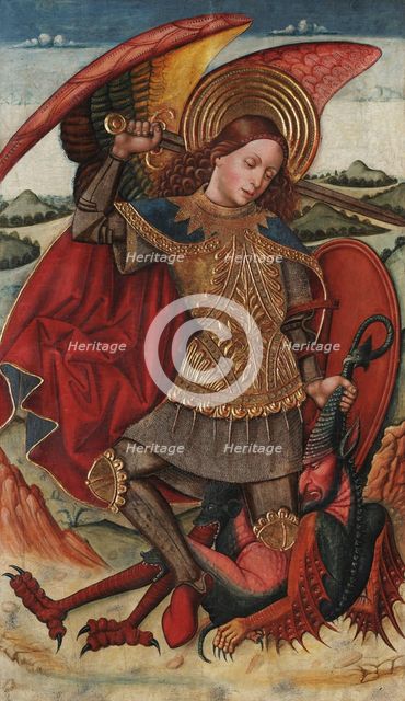 Saint Michael the Archangel, c1486. Creator: Abadía, Juan de la, the Elder (active 1469-1498).