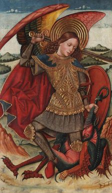 Saint Michael the Archangel, c1486. Creator: Abadía, Juan de la, the Elder (active 1469-1498)