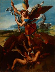 Saint Michael the Archangel Vanquishing Satan, 1830. Creator: Rafal Hadziewicz