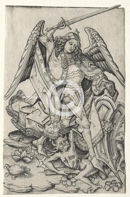 Saint Michael, third quarter 15th century. Creator: Master E. S. (German).
