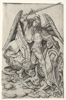 Saint Michael, third quarter 15th century. Creator: Master E. S. (German)