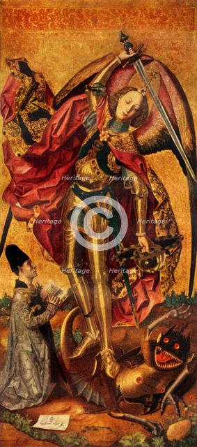 Saint Michael Triumphs over the Devil, 1468, (1946).  Creator: Bartolome Bermejo.