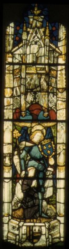 Saint Michael and a Donor, French, late 15th century. Creator: Unknown