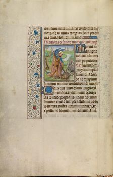 Saint Michael and the Dragon; Arenberg Hours, early 1460s. Creator: Workshop of Willem Vrelant