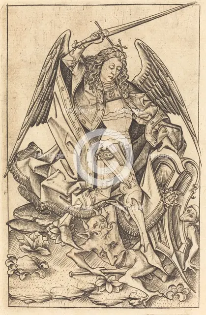Saint Michael, c. 1470/1480. Creator: Israhel van Meckenem.