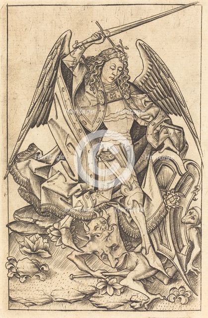 Saint Michael, c. 1470/1480. Creator: Israhel van Meckenem.