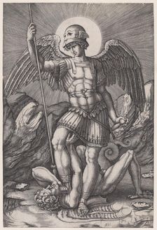 Saint Michael, ca. 1514-16. Creator: Agostino Veneziano