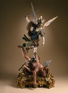 Saint Michael Casting Satan into Hell, 1705. Creators: Lorenzo Vaccaro, Francesco Picano