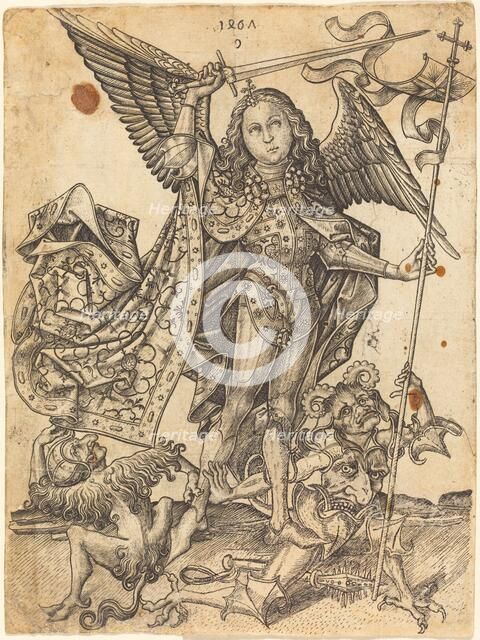 Saint Michael Defeating the Devils, 1467. Creator: Master ES.