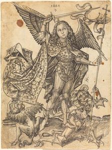 Saint Michael Defeating the Devils, 1467. Creator: Master ES