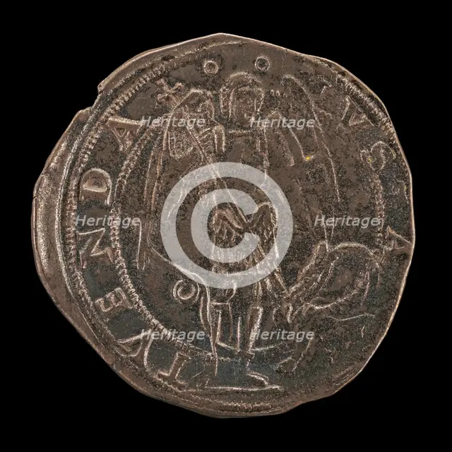 Saint Michael Spearing the Dragon [reverse], 15th century. Creator: Unknown.
