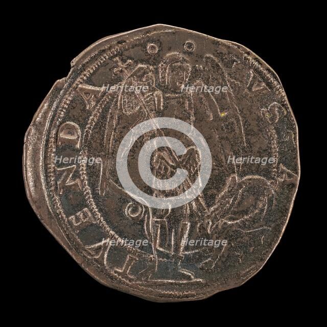 Saint Michael Spearing the Dragon [reverse], 15th century. Creator: Unknown.