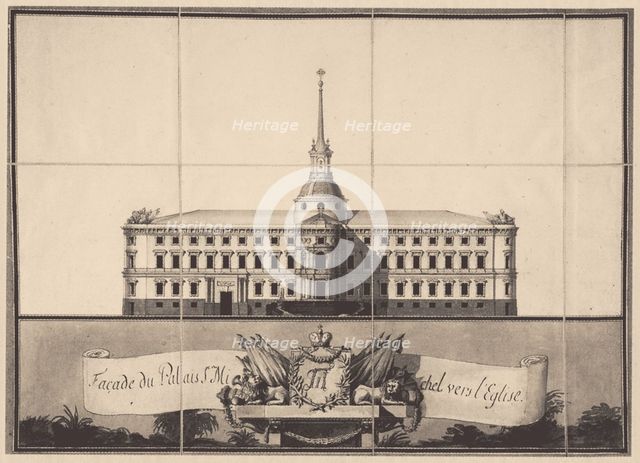 Saint Michael's Castle in Saint Petersburg, 1797. Artist: Brenna, Vincenzo (1745-1820)