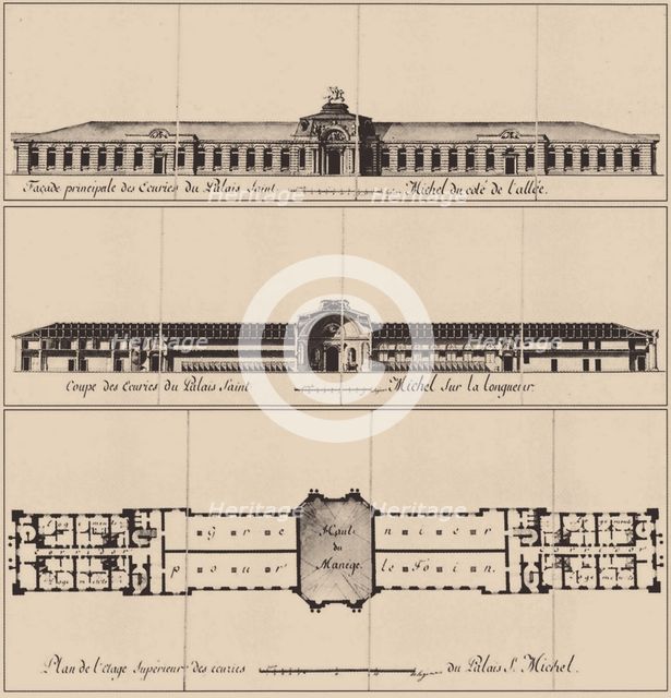 Saint Michael's Castle in Saint Petersburg, 1797. Artist: Brenna, Vincenzo (1745-1820)