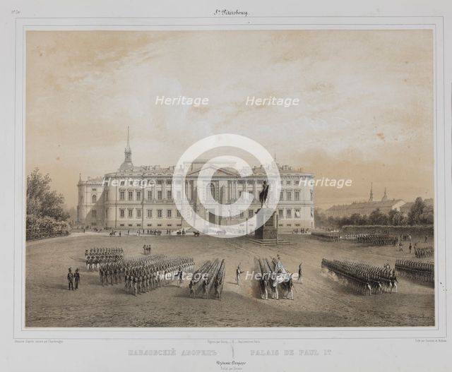 Saint Michael's Castle in Saint Petersburg, 1840s.