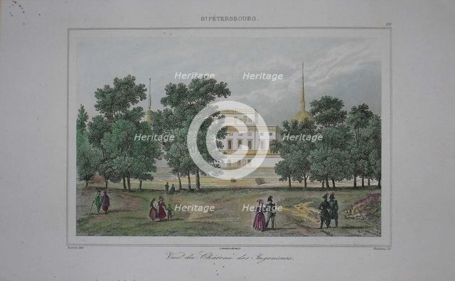 Saint Michael's Castle in Saint Petersburg, Early 19th cen.. Artist: Anonymous  