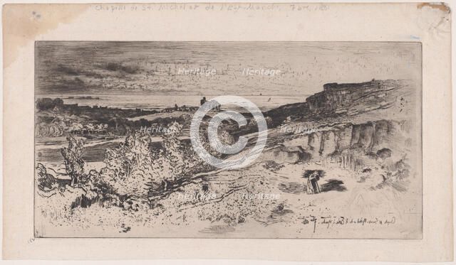 Saint-Michel à L'Estre, 1881. Creator: Felix Hilaire Buhot.