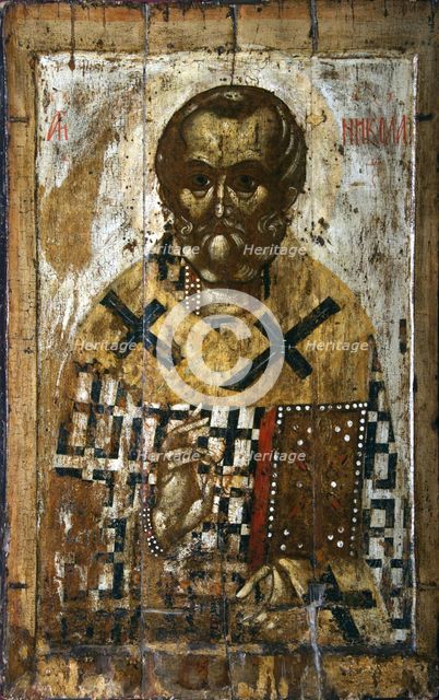 Saint Nicholas, 14th century. Artist: Russian icon  