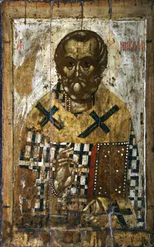 Saint Nicholas, 14th century. Creator: Russian icon