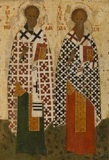 Saint Nicholas and Saint Blaise, between 1500 and 1600. Creator: Novgorod school
