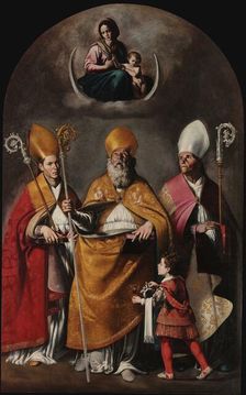 Saint Nicholas between Saints Januarius and Severus, 1614-1615. Creator: Vitale, Filippo (1585-1650)