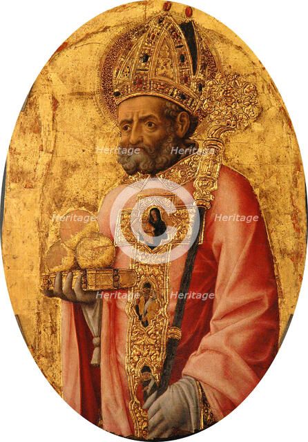Saint Nicholas, c 1450. Creator: Vivarini; Antonio (ca 1440-1480).