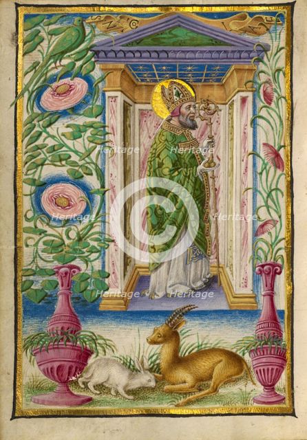 Saint Nicholas; Gualenghi-d'Este Hours, about 1469. Creator: Taddeo Crivelli.