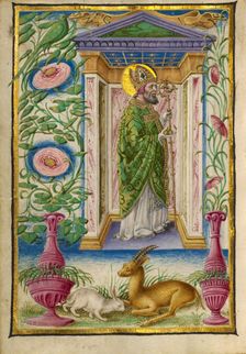 Saint Nicholas; Gualenghi-d'Este Hours, about 1469. Creator: Taddeo Crivelli