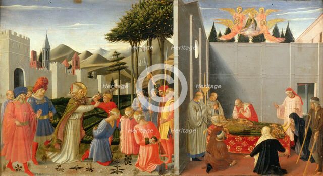 Saint Nicholas Frees an Innocent Man Comdemned to Death (From the Perugia Altarpiece), ca 1437. Creator: Angelico, Fra Giovanni, da Fiesole (ca. 1400-1455).