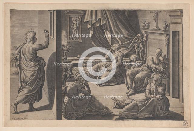 Saint Nicholas of Bari and the Three Poor Girls, 1587. Creator: Cristofano Cartaro.