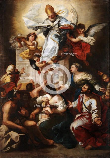 Saint Nicholas of Bari Saves the Young Cupbearer, c. 1655. Creator: Giordano, Luca (1632-1705).